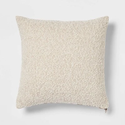 Woven Boucle Square Throw Pillow With Exposed Zipper - Threshold™ 7 Woven Boucle Square Throw Pillow With Exposed Zipper - Threshold™ - Image 5