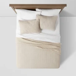 Herringbone Flannel Quilt Beige - Threshold™ -Home Improvement Store GUEST 04d4d997 14ad 458a 8d03 48430e232e3a