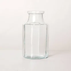 Octagonal Clear Glass Bottle Vase - Hearth & Hand™ With Magnolia -Home Improvement Store GUEST 062dfac6 21fe 469b ba13 04b139b463be
