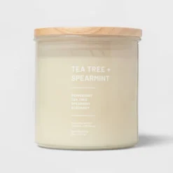 Glass Jar Tea Tree And Spearmint Candle Beige - Threshold™ -Home Improvement Store GUEST 08840a6f eb81 4eba bdb2 82fa19c57c5b