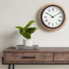 16" Warm Wood Wall Clock Brown - Threshold™ -Home Improvement Store GUEST 0b59d6ea 8576 42cd 828a baa05cd762cc