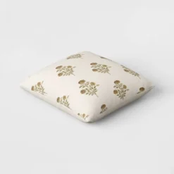 Block Print Floral Square Throw Pillow - Threshold™ -Home Improvement Store GUEST 0d887a6a 5a75 47ca 99b8 563331aced90