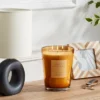Colored Vase Glass With Dustcover Tobacco And Bergamot Candle Yellow - Threshold™ -Home Improvement Store GUEST 0dcb4974 1176 4069 8f91 ceebef70424a