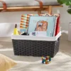 17" X 12" X 8" Large Woven Lined Basket Black - Brightroom™ -Home Improvement Store GUEST 0ff737db fc55 494a af3c b47897fa5dfd