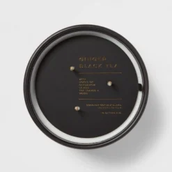15oz Ceramic Jar 3-Wick Black Label Ginger Black Tea Candle - Threshold™ -Home Improvement Store GUEST 101513e9 4210 4604 bdb9 03938613d90c