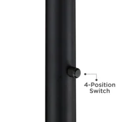 Possini Euro Design Modern Torchiere Floor Lamp Light Blaster LED 72.25" Tall Antique Brass And Matte Black Opal Glass For Living Room Bedroom -Home Improvement Store GUEST 1158857a 5014 42b3 a238 8250ae5c8fa4