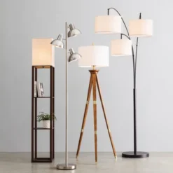 Oak Wood Tripod Floor Lamp Dark Brown - Threshold™ -Home Improvement Store GUEST 12eb9924 86da 4a28 9eaa 3aaed057f6ef