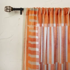 1pc Sheer Ophelia Printed Burnout Window Curtain Panel Orange - Opalhouse™ Designed With Jungalow™ -Home Improvement Store GUEST 154e0bfa b339 41f9 9f40 0461976c9081