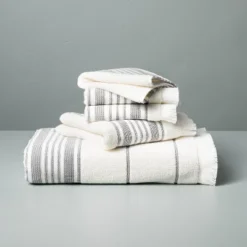 Multistripe Bath Towels Cream/Gray - Hearth & Hand™ With Magnolia 9 Multistripe Bath Towels Cream/Gray - Hearth & Hand™ With Magnolia -Home Improvement Store GUEST 163dd225 4611 4a90 8e77 a3f0c465fc92