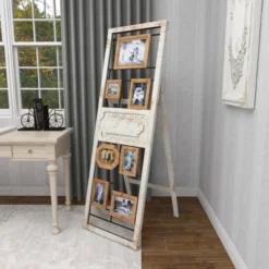 Wood 6 Slot Wall Photo Frame With Floor Stand Brown - Olivia & May -Home Improvement Store GUEST 170be2e5 f24e 4b4e 93bc b06d1bf6ee02