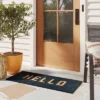1'7.5"x3'11" 'Hello' Doormat Black/Tan - Threshold™ -Home Improvement Store GUEST 1b0e433f 2685 42b9 9a18 4eb5baf32ce7