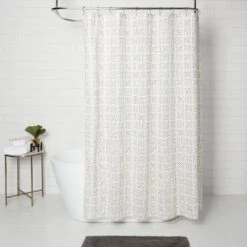 Shapes Shower Curtain White - Threshold™ -Home Improvement Store GUEST 2348665e 10f7 404e a9cd 5e48a0646658