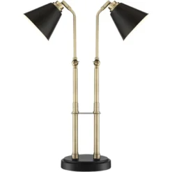 Possini Euro Design Sentry Modern Mid Century Desk Lamp 23" High Black Brass With USB Charging Port LED Adjustable Cone Shade For Bedroom Living Room 16 Possini Euro Design Sentry Modern Mid Century Desk Lamp 23" High Black Brass With USB Charging Port LED Adjustable Cone Shade For Bedroom Living Room -Home Improvement Store GUEST 23a902e2 1768 4a21 b4e8 f727be00628c