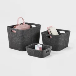 Felt Basket With Stitching - Brightroom™ 6 Felt Basket With Stitching - Brightroom™ -Home Improvement Store GUEST 28a9503f a4a1 4ba4 a7de 0e2505b67450