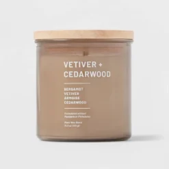 Glass Jar Vetiver And Cedarwood Candle Brown - Threshold™ -Home Improvement Store GUEST 2be66217 9673 4f71 89d7 981533e54650