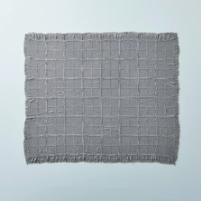 Textured Grid Lines Dobby Throw Blanket - Hearth & Hand™ With Magnolia 4 Textured Grid Lines Dobby Throw Blanket - Hearth & Hand™ With Magnolia - Image 2
