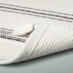 Tonal Stripes Bath Rug Sour Cream/Railroad Gray - Hearth & Hand™ With Magnolia -Home Improvement Store GUEST 2f18d171 85d9 4317 8172 0e2d70fef955