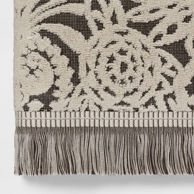 Allover Pattern Towels Black/White - Opalhouse 4 Allover Pattern Towels Black/White - Opalhouse - Image 2