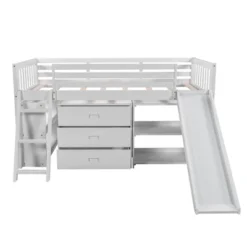 Low Twin Loft Bed With Bookcase, Separate Three Drawers, Pulling Ladder And Slide - ModernLuxe 13 Low Twin Loft Bed With Bookcase, Separate Three Drawers, Pulling Ladder And Slide - ModernLuxe -Home Improvement Store GUEST 33a23b43 d95a 447f a4e1 2802bfcd6ae3