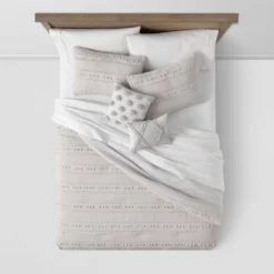 4pc Clipped Stripe Poms Comforter Bedding Set - Threshold™ 9 4pc Clipped Stripe Poms Comforter Bedding Set - Threshold™ -Home Improvement Store GUEST 3feee465 15ae 460e b931 2a505429b1a7