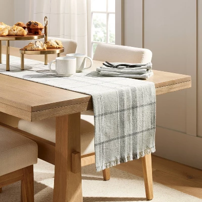 Textured Fall Plaid Woven Table Runner Sage Green - Hearth & Hand™ With Magnolia -Home Improvement Store GUEST 43ed08bb d25a 4b17 925e 493f33434df2
