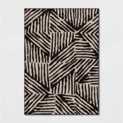 Abstract Lines Rug Black/Tan - Threshold™ -Home Improvement Store GUEST 43f5ce06 5a0c 455c 8ca2 29507ec11d70