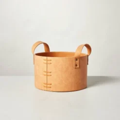 Faux Leather Storage Bin Camel Brown - Hearth & Hand™ With Magnolia -Home Improvement Store GUEST 44d96e68 729c 45be 9c1d 095880db7830
