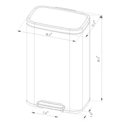 45L Rectangular Step Trash Can - Brightroom™ -Home Improvement Store GUEST 4a2ac669 6c4c 4843 a3d3 992611e508bc