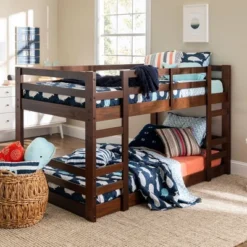 Twin Over Twin Indy Solid Wood Low Bunk Bed - Saracina Home -Home Improvement Store GUEST 4c4e96bd d483 4ae0 a8be fd0586b37fad