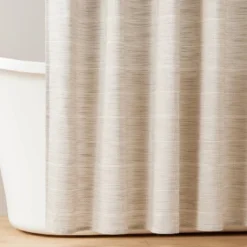 Stitched Grid Lines Woven Shower Curtain Light Brown/Cream - Hearth & Hand™ With Magnolia 5 Stitched Grid Lines Woven Shower Curtain Light Brown/Cream - Hearth & Hand™ With Magnolia -Home Improvement Store GUEST 4f516dc4 296e 44bc 9328 59014e91db0f