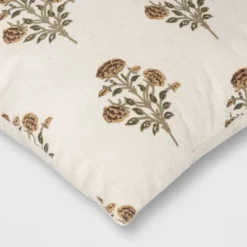 Block Print Floral Square Throw Pillow - Threshold™ -Home Improvement Store GUEST 57e91232 2ec8 444c 891d 5a29c5eb3bd7