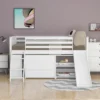 Low Twin Loft Bed With Bookcase, Separate Three Drawers, Pulling Ladder And Slide - ModernLuxe 1 Low Twin Loft Bed With Bookcase, Separate Three Drawers, Pulling Ladder And Slide - ModernLuxe -Home Improvement Store GUEST 5c3b936d c190 490a bf3f 87664a0e05f4