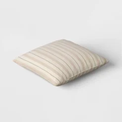 Cotton Flax Woven Striped Square Throw Pillow - Threshold™ -Home Improvement Store GUEST 5f55fc79 d5bd 4c0a 9069 95cb33ddf349