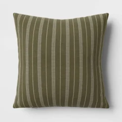 Cotton Flax Woven Striped Square Throw Pillow - Threshold™ -Home Improvement Store GUEST 650ad36d 6c78 4be8 b6fa 185fe0dc4e84