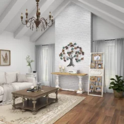 Wood 6 Slot Wall Photo Frame With Floor Stand Brown - Olivia & May -Home Improvement Store GUEST 6f2678b7 fd0a 4d3f 9c54 ea2619ba7243