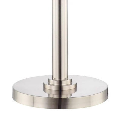 Possini Euro Design Light Blaster Art Deco Torchiere Floor Lamp 72 1/2" Tall Brushed Nickel LED Frosted Glass Bowl Shade For Living Room Bedroom House 6 Possini Euro Design Light Blaster Art Deco Torchiere Floor Lamp 72 1/2" Tall Brushed Nickel LED Frosted Glass Bowl Shade For Living Room Bedroom House - Image 4