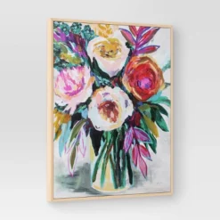24" X 30" Colorful Floral Framed Canvas Natural - Threshold™ 6 24" X 30" Colorful Floral Framed Canvas Natural - Threshold™ -Home Improvement Store GUEST 75918580 3bf0 4d7a a403 b757a9676579