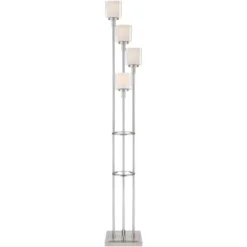 Possini Euro Design Modern Tree Floor Lamp With USB Charging Port 4-Light 72" Tall Brushed Nickel Glass Shade Living Room Reading -Home Improvement Store GUEST 788c85f5 5da2 46be 9e0e 119e5f96e772