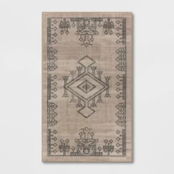 Hancock Distressed Center Motif Rug Beige - Threshold™ -Home Improvement Store GUEST 7abb6d49 1fa2 45cb 8bc2 da63c76cb8c5