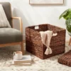 Woven Abaca Folding Lidded Cube Brown - Brightroom™ -Home Improvement Store GUEST 7ea4390c 9378 486e 8e54 b9f194756a7f
