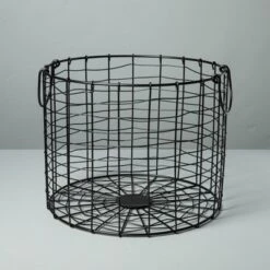 Round Wire Storage Basket With Handles Black - Hearth & Hand™ With Magnolia -Home Improvement Store GUEST 89271918 20ca 45a0 9c44 39bb0a31b0f0