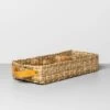 3 Compartment Woven Tank Tray With Leather Handles Beige - Hearth & Hand™ With Magnolia -Home Improvement Store GUEST 8c2d4e55 811d 458e 87af a93405b01f99
