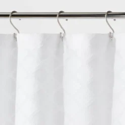 Dyed Clipped Diamond Shower Curtain White - Threshold™ -Home Improvement Store GUEST 8c71dc0a 7283 479a b4aa eeb6914980f4