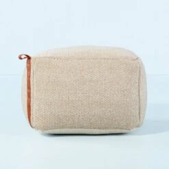 Hand-Woven Pouf Ottoman With Leather Trim - Hearth & Hand™ With Magnolia -Home Improvement Store GUEST 8d106510 8616 40b4 8476 5f3a3267b4a3