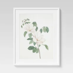 (Set Of 2) 24" X 30" Flowers Framed Wall Art White - Threshold™ -Home Improvement Store GUEST 8e362c20 aab0 45ff b4e1 019a513e8ee5