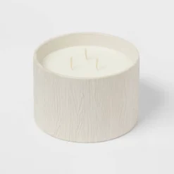 Textured Straight Side Ceramic Warm Cider & Cinnamon Candle White - Threshold™ -Home Improvement Store GUEST 913d534b 649d 4c6d 9f5e ee9feea56dbd