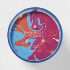 28oz Glass Moonlit Hibiscus Candle Light Blue - Opalhouse™ -Home Improvement Store GUEST 9562dc6d 4e42 481c 91d9 1f68f9f8ac72
