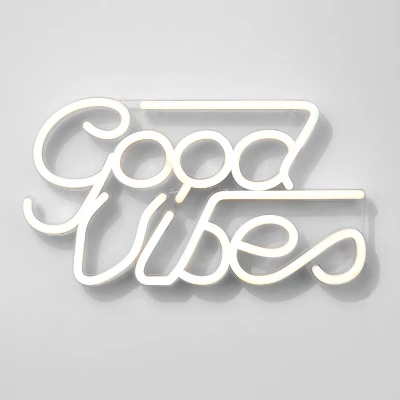 Neon Wall Sign White - Room Essentials™ 3 Neon Wall Sign White - Room Essentials™