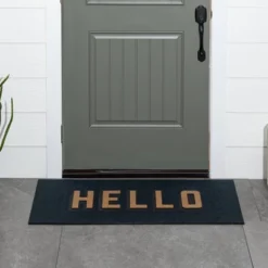 1'7.5"x3'11" 'Hello' Doormat Black/Tan - Threshold™ 9 1'7.5"x3'11" 'Hello' Doormat Black/Tan - Threshold™ -Home Improvement Store GUEST a27f9ca5 14a7 4fc2 8728 28e6d1b52f17