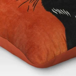 Fierce Cat Applique Cotton Velvet Square Halloween Throw Pillow - Threshold™ -Home Improvement Store GUEST a42b8619 8be8 49c8 b26e d8937eea5670